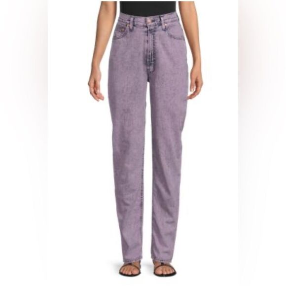 MOTHER SNACKS High Waisted Twizzy Skimp Wash Jeans in Silver Pink 27 - Picture 11 of 11